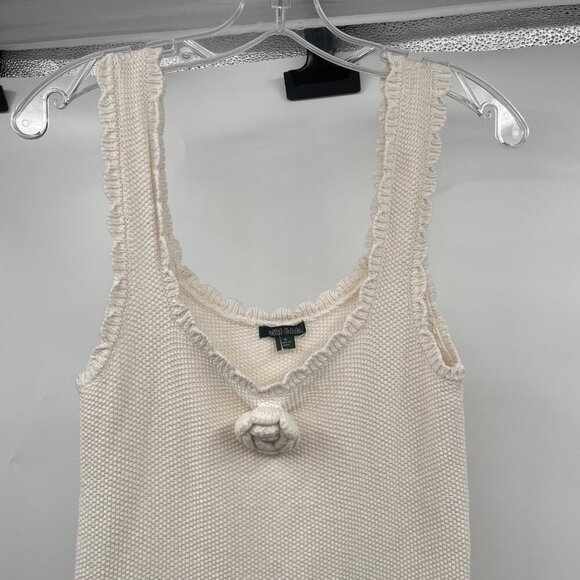 Wild Fable Womens Tight Knit Sweater Dress Sleeveless Cream Size Medium - Picture 2 of 9